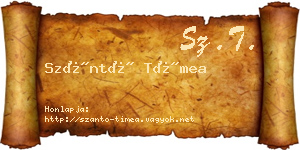 Szántó Tímea névjegykártya