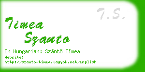 timea szanto business card