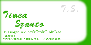 timea szanto business card